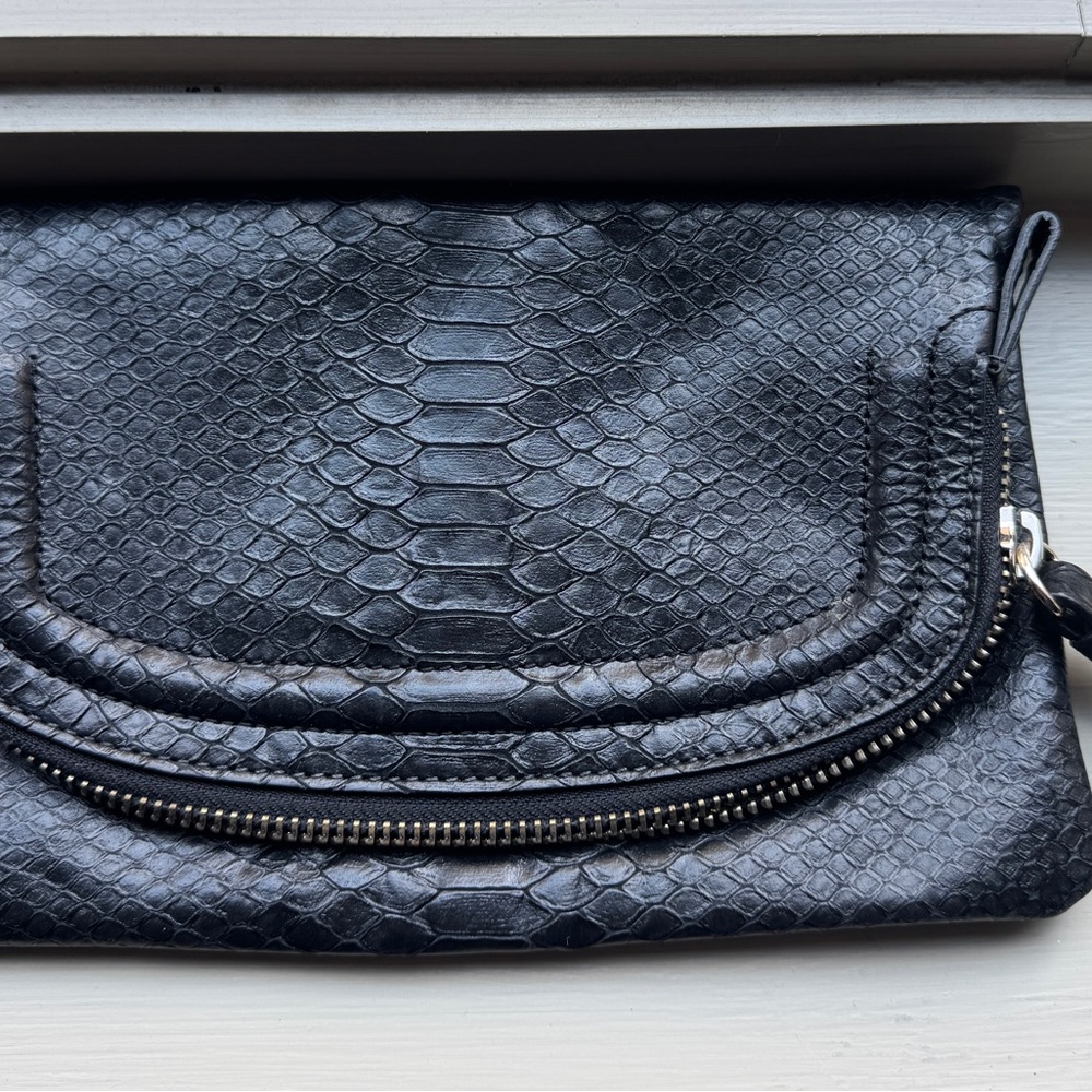 Sophisticated Black Leather Clutch